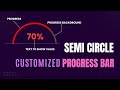 Semi Circle ProgressBar - Custom Half Circular ProgressBar | Android Studio SemiCircleProgressBar