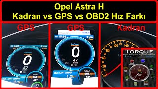 Opel Astra H Kadran vs GPS vs OBD2 Hız Farkı