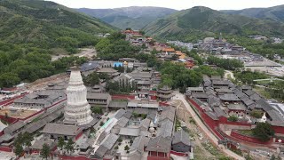 山西五台山盘山路自驾| 在车上和从空中看五台山 路边有一丘之貉