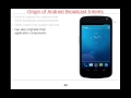 Overview of Android Components: Broadcast Receivers
