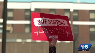 Nurses hold picket outside of CVPH in Plattsburgh as contract disputes continue