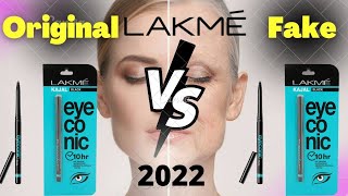 Lakme eyeconic kajal fake vs real, 2021, duplicate kajal