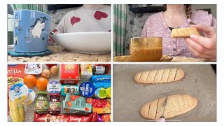 Baking caramel biscuits, grocery haul | Daily life in Sweden | Silent Vlog