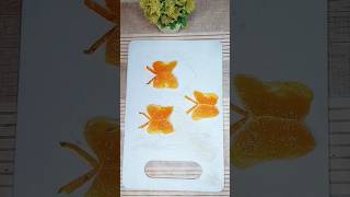 Orange Butterfly Art l Fruit Carving Ideas #fruitcuttingskills #art #diy #cookwithsidra #shorts