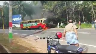 KSRTC BUS FIRED IN MUVATTUPUZHA😯