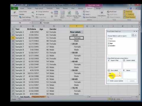 Use an Excel Pivot Table to Group Data by Age Bracket Use an Excel Pivot Table to Group Data by Age Bracket