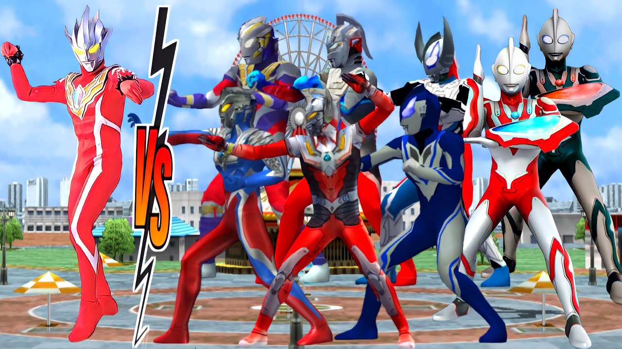 ULTRAMAN REGULOS VS ULTRAMAN GEED, ORB, Trigger, Taro, Ribut, Ribut ...