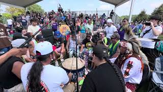 Shakopee Powwow 2024. War Paint. Sunday grand entry