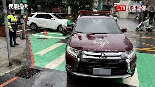 公車擋視線？新北消防局勘災車 瑞芳斑馬線撞倒女子（民眾提供）