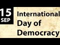 International Democracy Day (September 15)