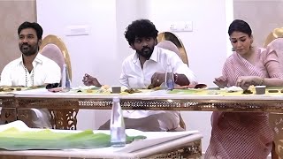 Dhanush பக்கம் திரும்பத Nayanthara 🫣 Vignesh Shivan At Idly Kadai Producer Akash Baskaran Wedding