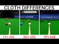 Shooterspool | Snooker Cloth Differences Examples