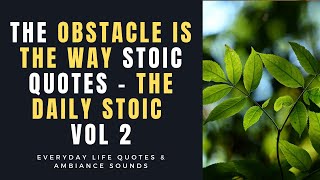 The Obstacle Is The Way Stoic Quotes | The Daily Stoic Vol 2
