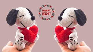 😍 Snoopy a crochet ❤️ Fácil, rápido y súper adorable 🐶✨