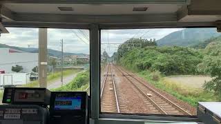 [前面展望]名古屋鉄道名古屋本線名電赤坂駅から名電長沢駅