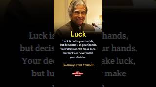 Luck ~ 😇💥 #shorts #luck #motivation #shortvideo