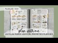 PLAN WITH ME | FUNctional planning in my A5 plum paper vertical priorities planner | week of april 4