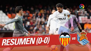 Resumen de Valencia CF vs Real Sociedad (0-0)