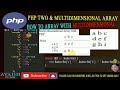 PHP Multidimensional Arrays | php two dimensional array | php tutorial | avadh tutor
