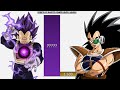 Vegeta VS Raditz POWER LEVELS - DBZ/DBGT/DBS/SDBH/Anime War/UV