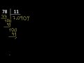 dividir 78 entre 11 division inexacta con resultado decimal . como se dividen 2 numeros