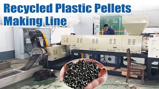 Plastic Pelletizing Recycling Line - Efficient Plastic Recycling Process#plastic #granulator