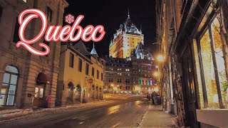 ⁴ᴷ⁶⁰ Winter Walk in Québec City | 4K Binaural City Ambience