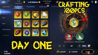 MIR4 DAY1 CRAFTING MY 2ND LEGENDARY | 100pcs LEGEND QUINTESSENCE