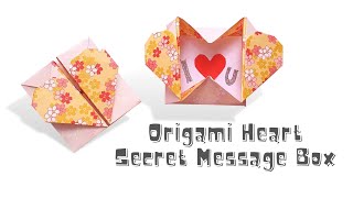 Easy Origami Heart Tutorial- Origami Heart with message- Easy DIY Valentine's Crafts 2024
