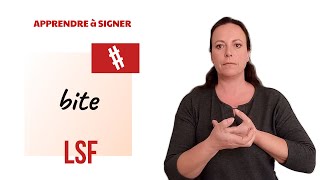 Signer BITE en langue des signes française. Apprendre la LSF par configuration