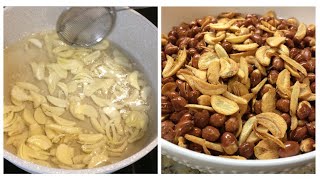 Pritong Mani with Bawang || Fried Peanuts \u0026 Garlic