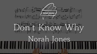 [Jazz Piano Sheet]Norah Jones-Don't know why(악보집 수록곡)