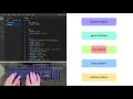 ASMR Programming - Rainbow Button Animations Hover Effects using Html CSS - No Talking