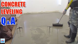 Subfloor Concrete Leveling Questions and Answers