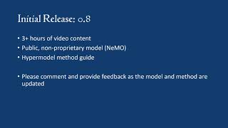 Hypermodeling: Initial Release