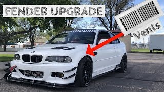 E46 Fender vents install N15 design. How to install N15 fender vents. BMW E46 M3/non-M track aero.