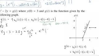 Superquiz 2 Problem 6b Solving Initial Value Problems with the Unit Step Function