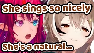 Mumei Was Amazed by How Naturally Good Irys is at Singing