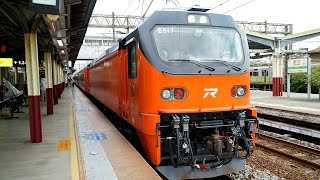 【4K】臺鐵E500型電力機車+莒光號車廂