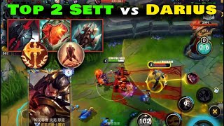 Top 2 Sett vs Darius | How to Trade makes Darius cry with helplessness | Sovereign rank Wild Rift