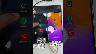 Samsung Galaxy S21 FE 5G Vs Samsung Galaxy A54 Reboot Test