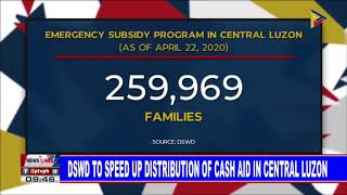 DSWD to speed up distribution of cash aid in Central Luzon