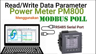 Read Data Power Meter Schnneider Menggunakan Modbus Poll ║ PM800 ║Modbus Tools