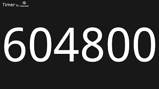 604800 Second Countup Timer