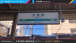 木更津駅3番線発車メロディー「証誠寺の狸囃子」