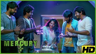 Mercury Tamil Movie Scenes | Friends celebrate Indhuja's birthday and go for a ride | Sananth Reddy
