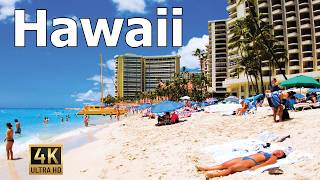 Hawaii 4K - Famous Waikiki Beach - 2024 Walking Tour