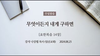 주일설교 / 무엇이든지 내게 구하면 /나상법목사(일산교회) /생명의말씀선교회 일산교회/2024.08.25(일)