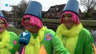 Carnaval in Kloetendonk 2024, sleuteloverdracht en optoch, met dankwoord aan de brandweer