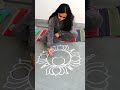 makar sankranti 2025 pongal muggulu 🌺 rangoli shorts peelings pongal sankranthi kolam